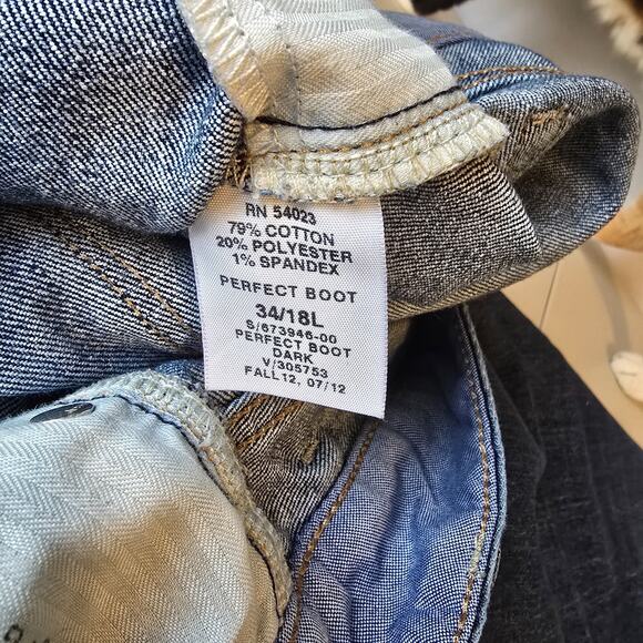 Gap 1969 Perfect Boot Women's 18 Long Blue Dark Wash - Picture 6 of 16